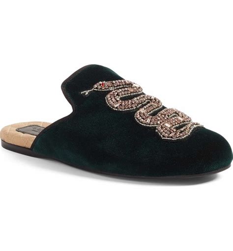 emerald mule with snake gucci|Women's Gucci Mules Sale .